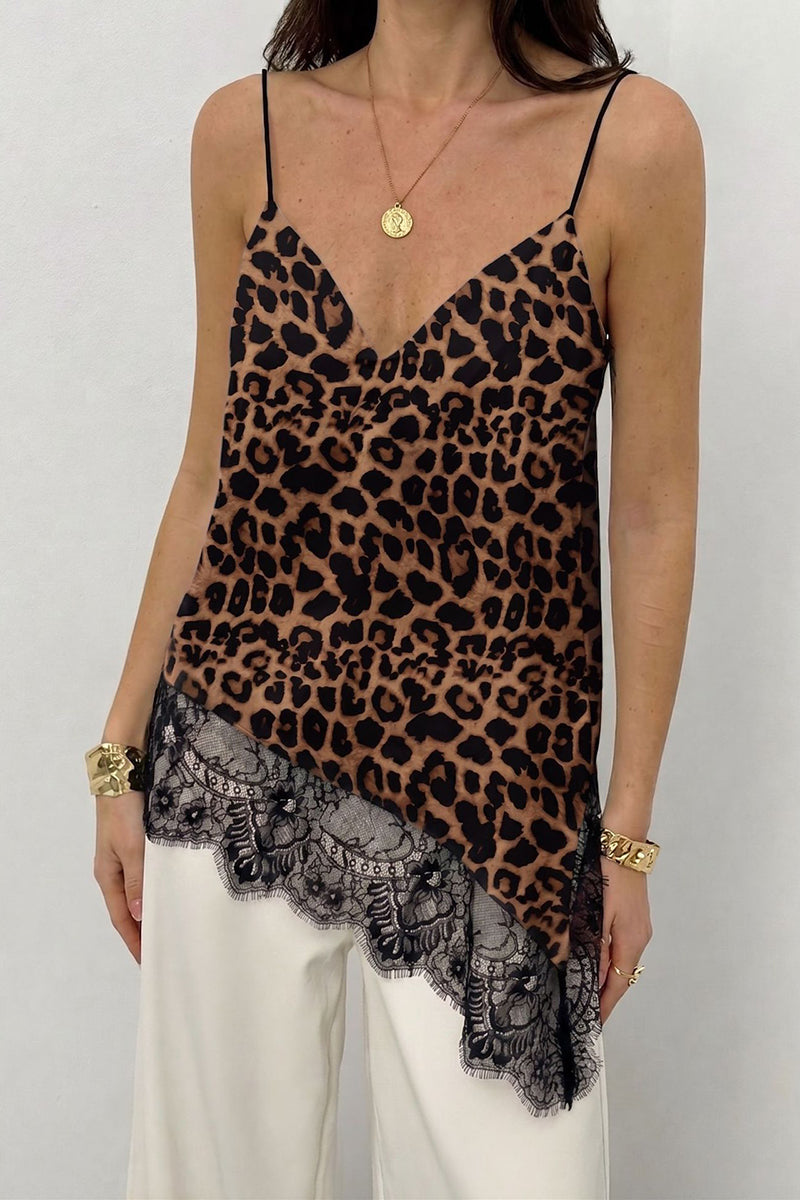Lace Trim V-Neck Sleeveless Camisole