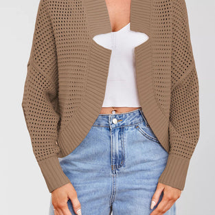 Open Front Knit Cardigan
