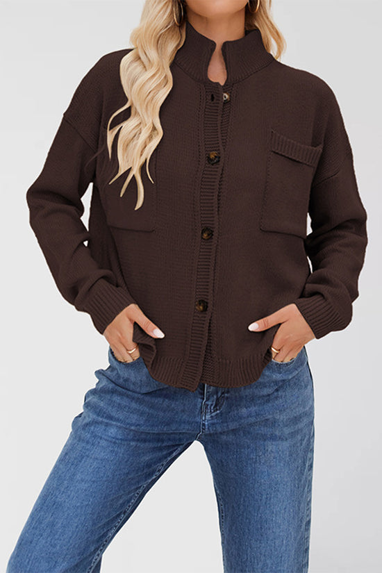Button-Up Pocket Cardigan