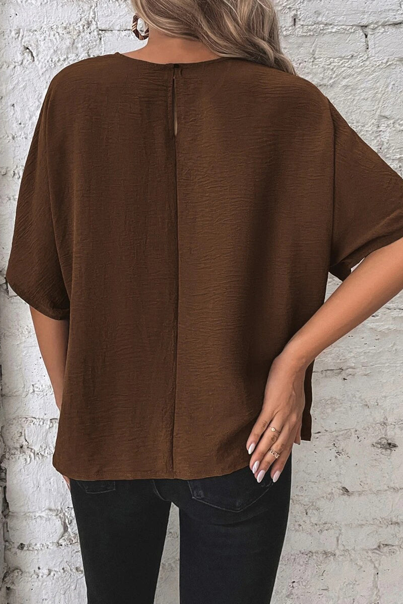 Casual Tie-Front T-Shirt