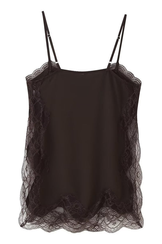 Lace Trim Sleeveless Cami