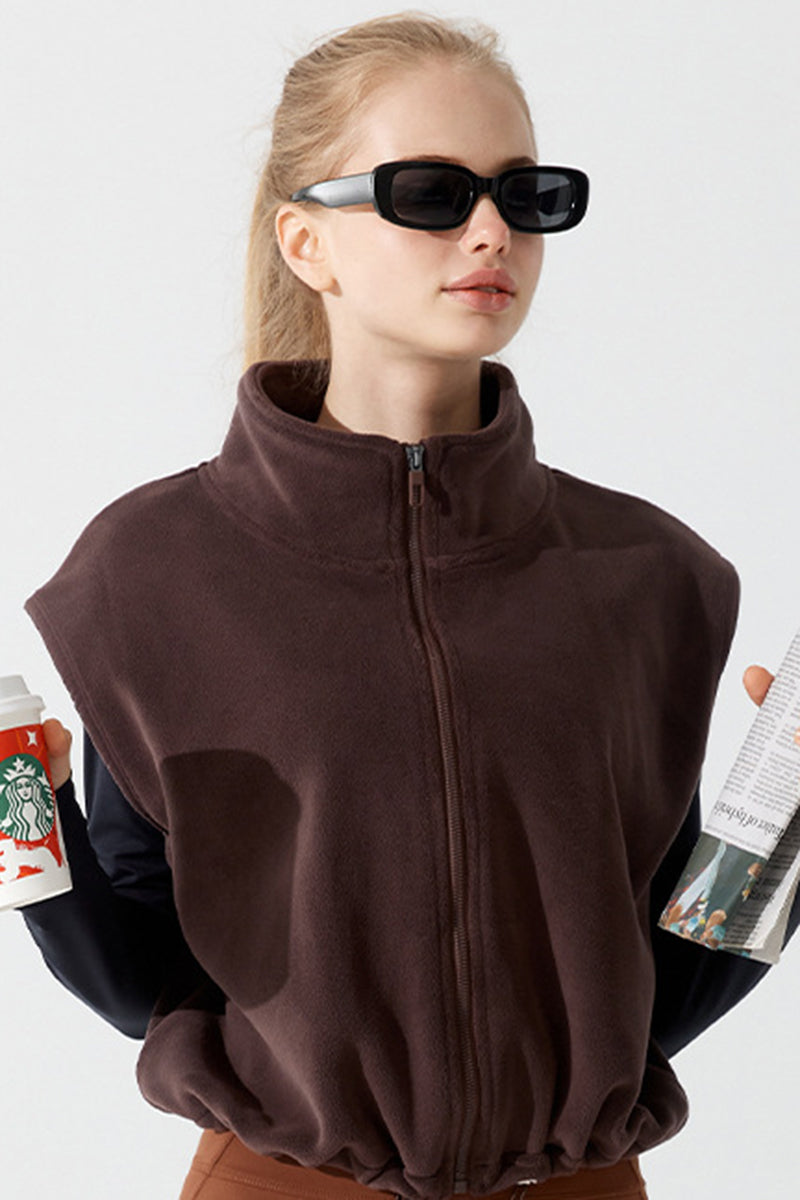 Zip-Up Sleeveless Vest