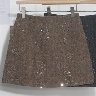 Sparkling Sequin Embellished Mini Skirt