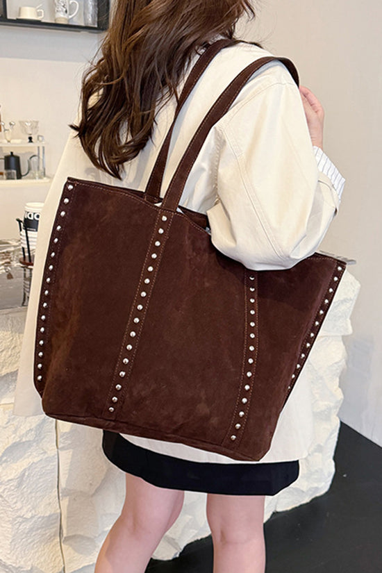 Studded Tote Bag with Elegant Handles