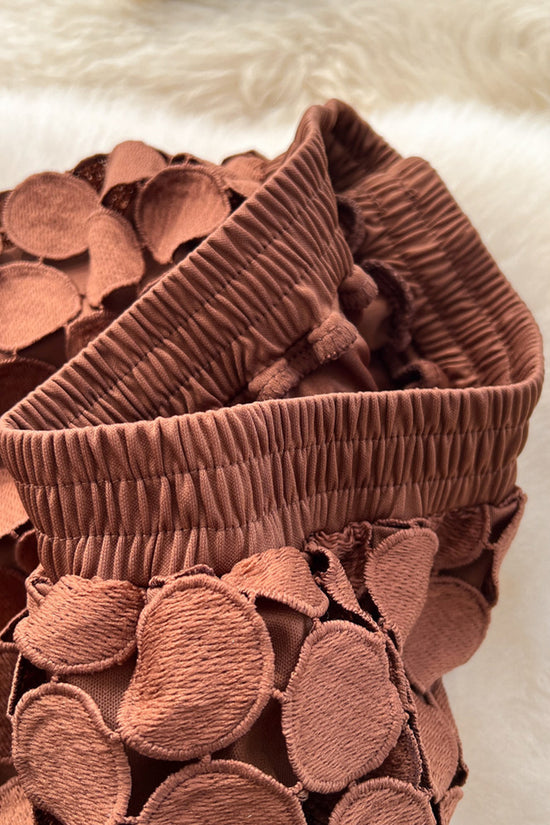 Elegant Circle Pattern Midi Skirt