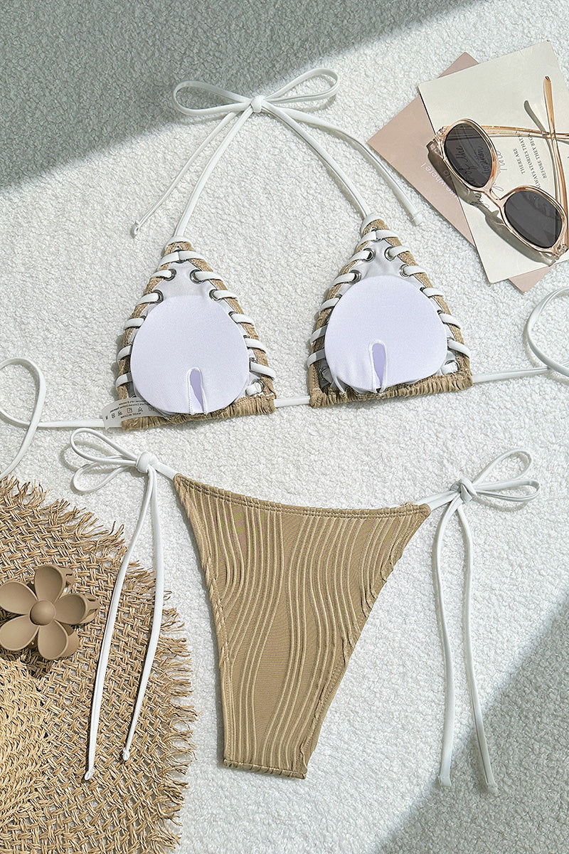 Strappy Ruched Bikini Set