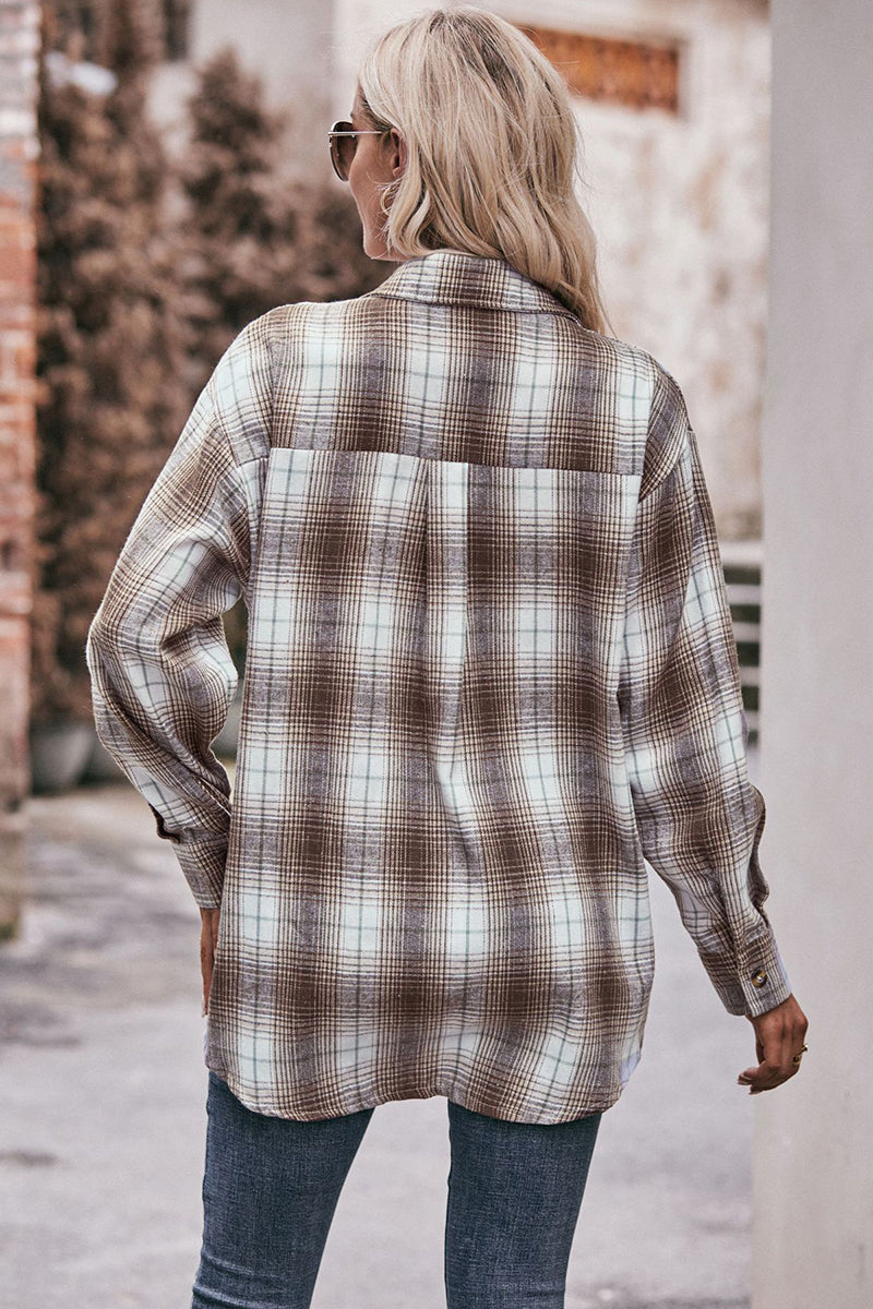 Plaid Button-Up Shirt