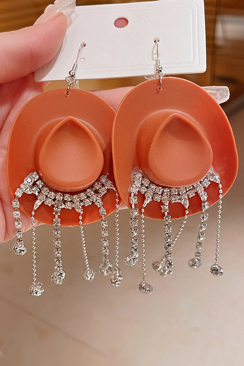 Western-Inspired Rhinestone Earrings