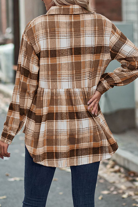 Relaxed Fit Plaid Button-Up Shirt