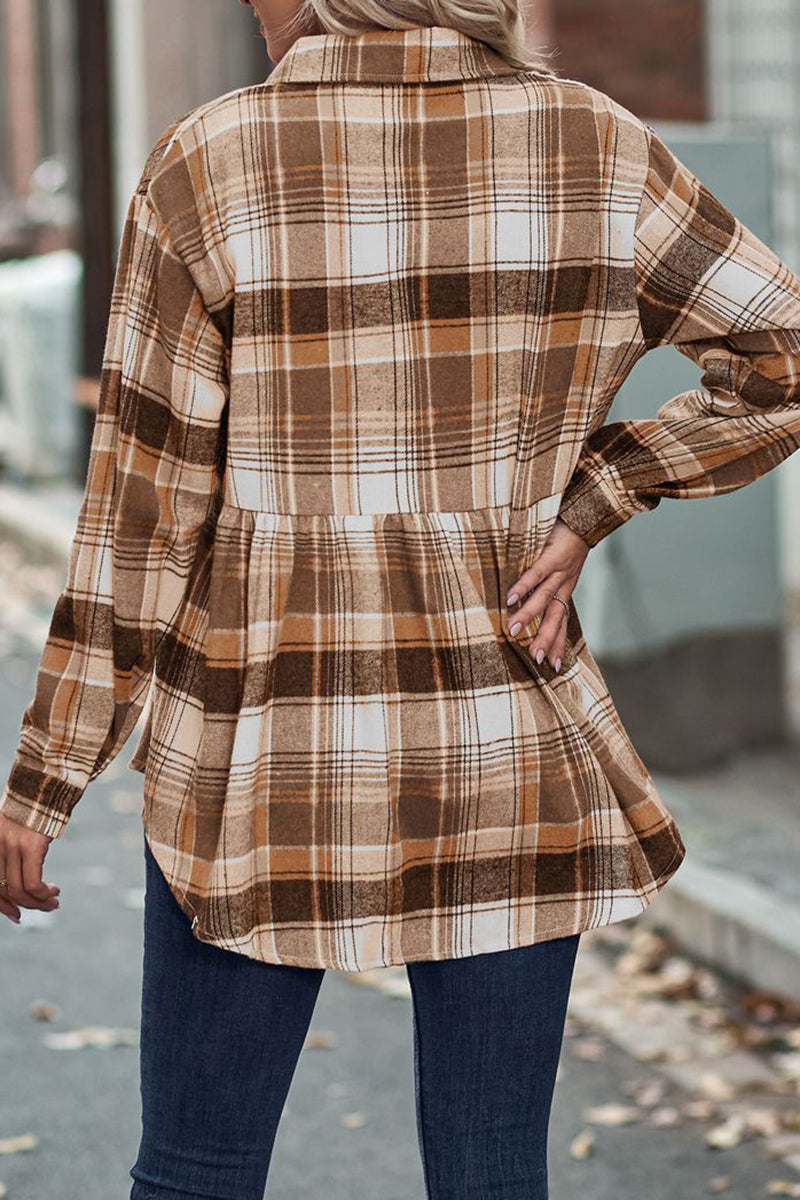 Relaxed Fit Plaid Button-Up Shirt