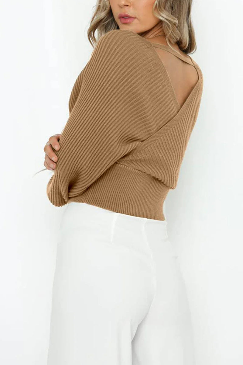 V-Neck Wrap Sweater