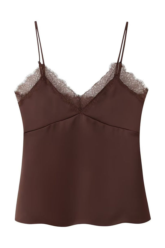 Lace Trim Spaghetti Strap Camisole