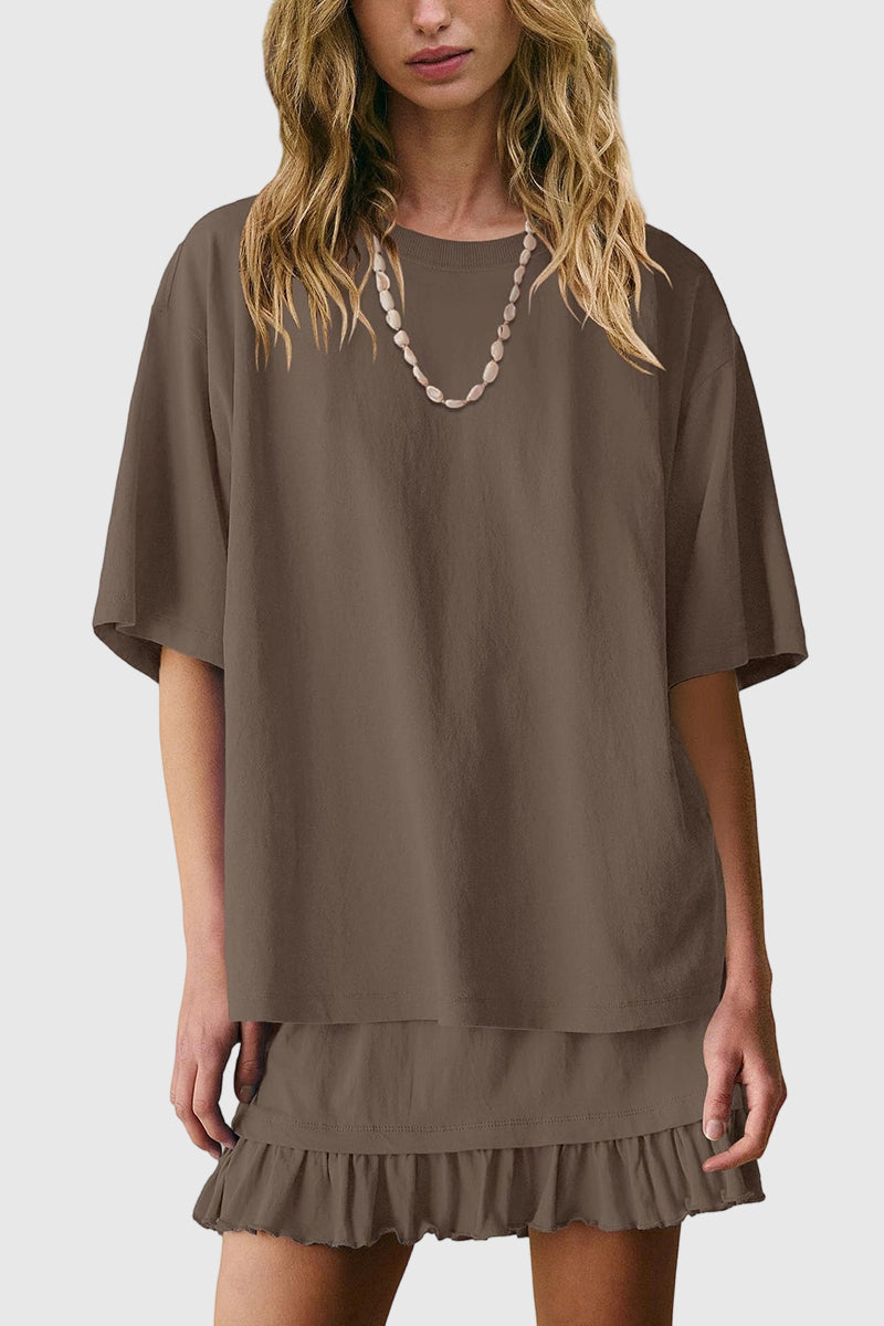 Ruffled Skirt and Loose Top Set