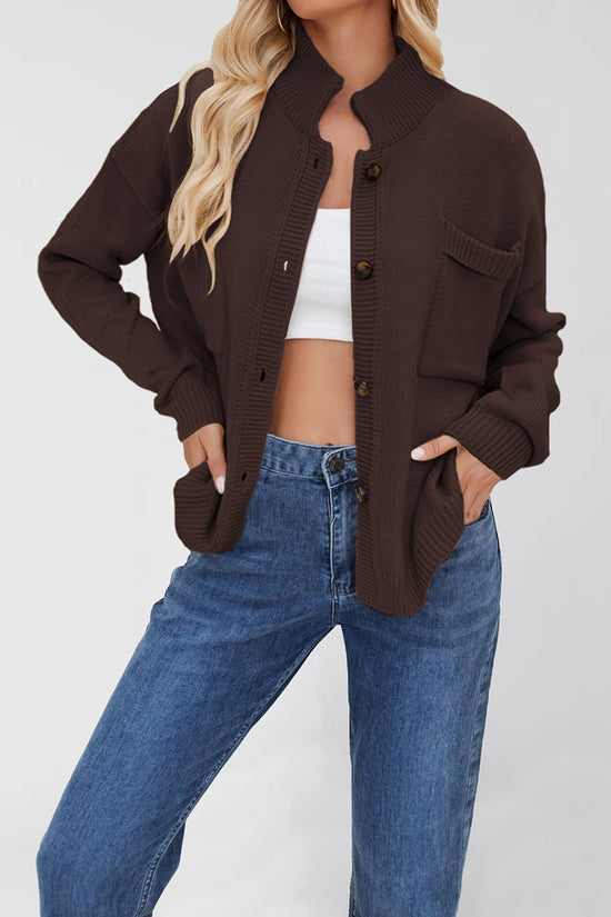Button-Up Pocket Cardigan