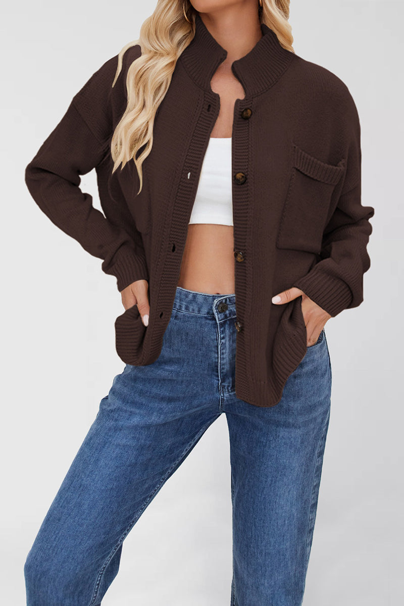 Button-Up Pocket Cardigan