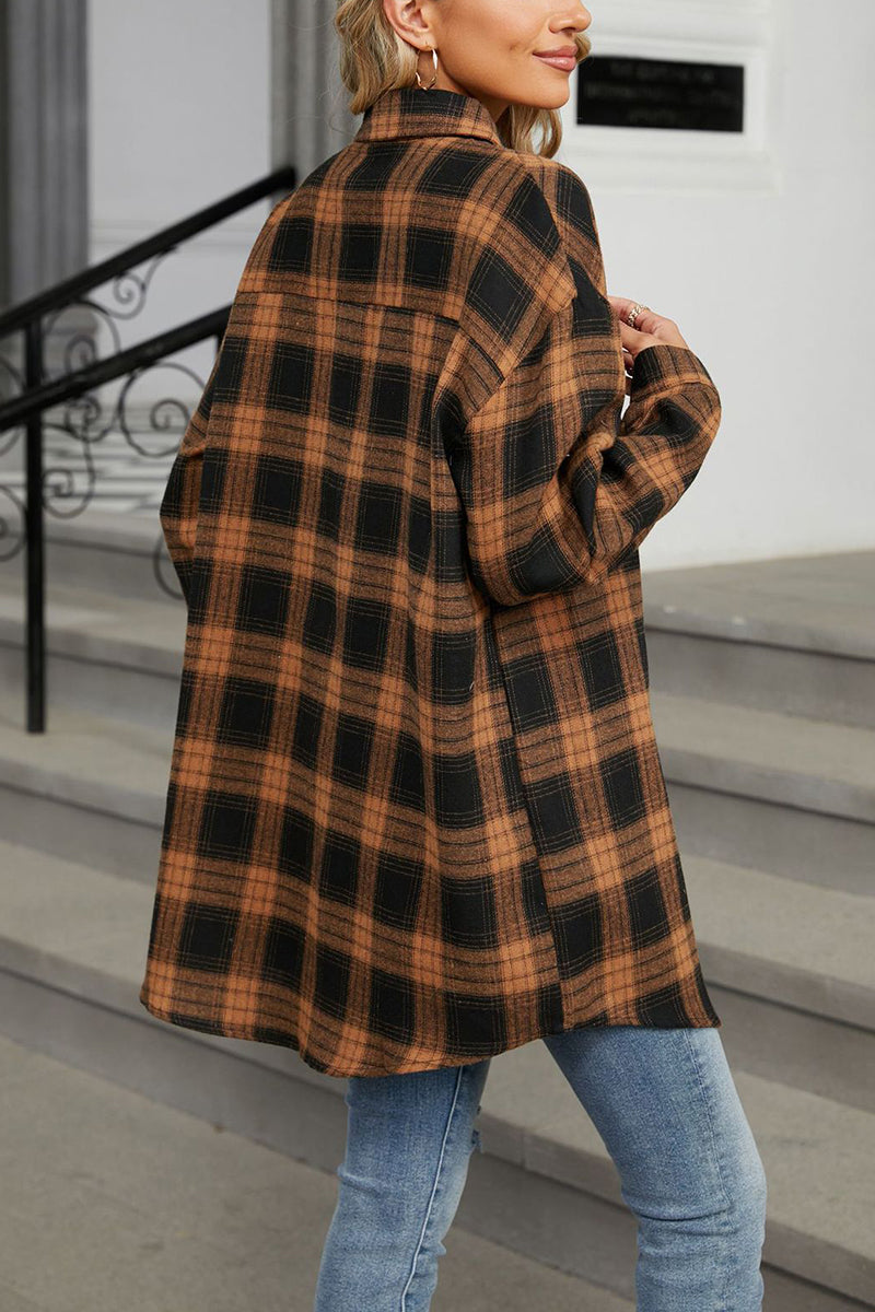 Plaid Button Down Long Sleeve Shirt
