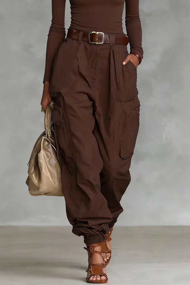 High-Waist Relaxed Cargo Pants