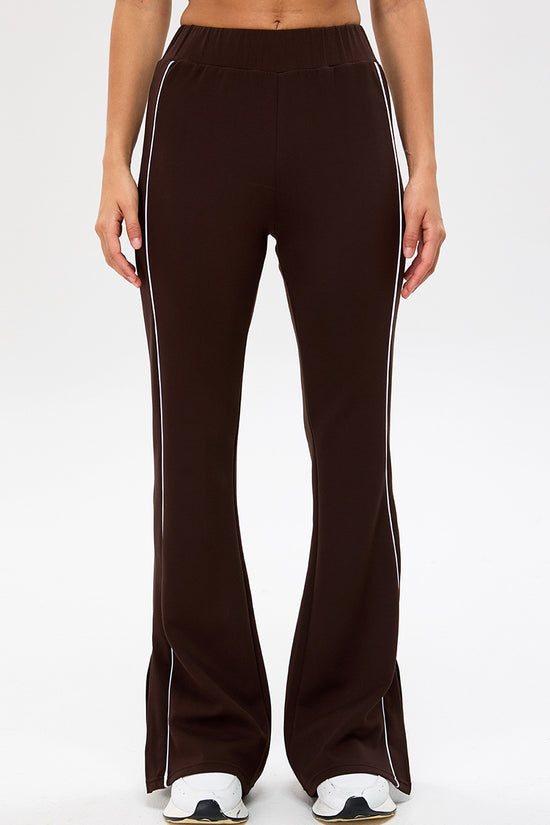 Flared Jogger Pants with Side Stripes