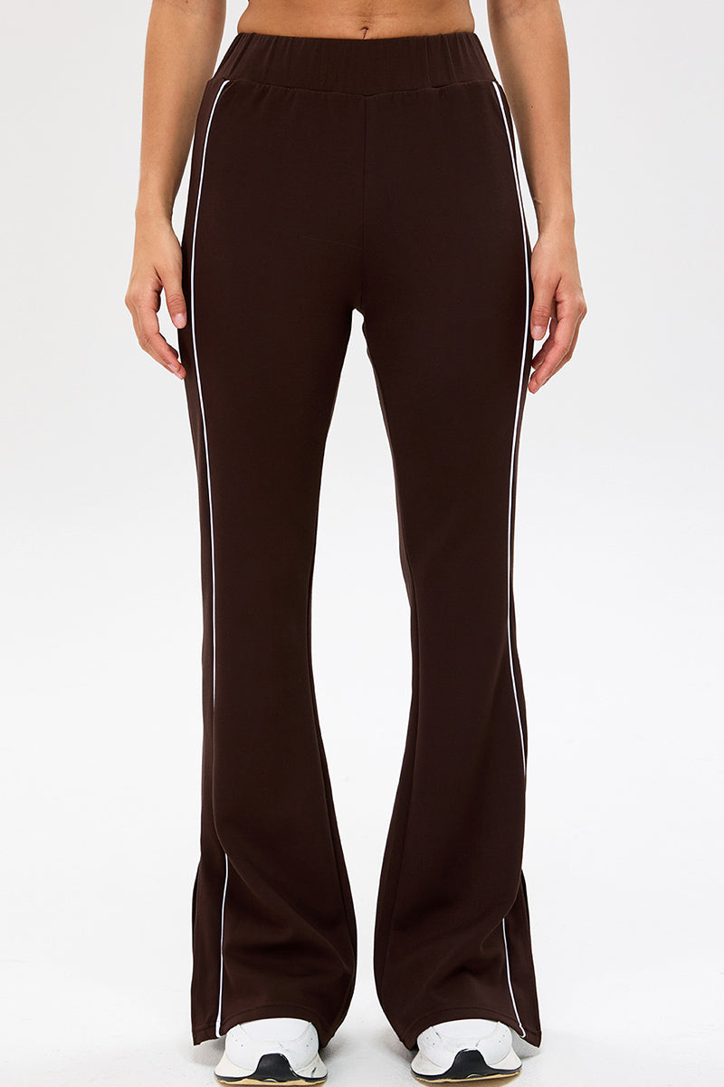 Flared Jogger Pants with Side Stripes