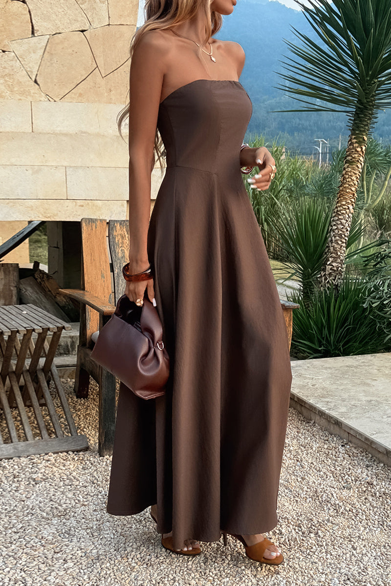 Strapless Elegant Maxi Dress