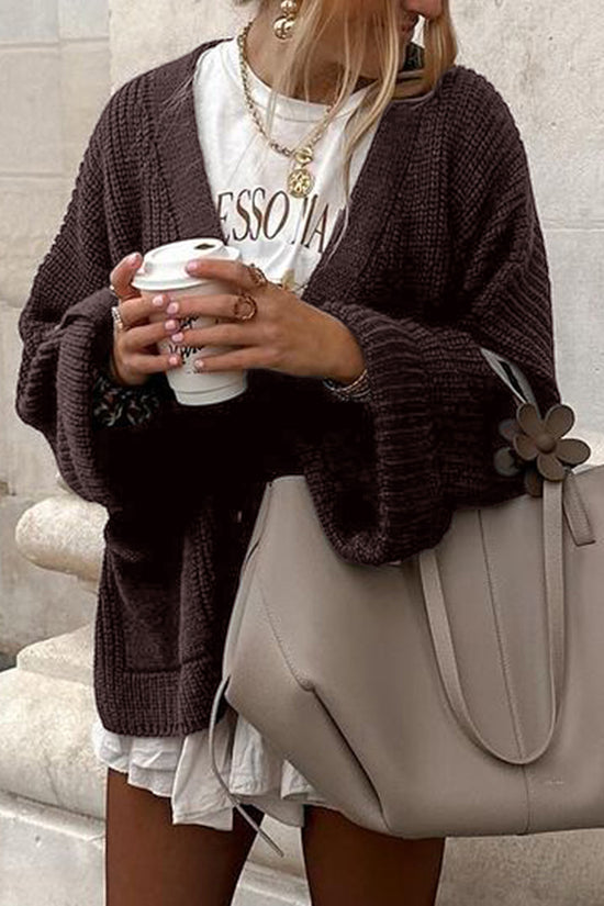 Cozy Button-Up Cardigan with Pockets