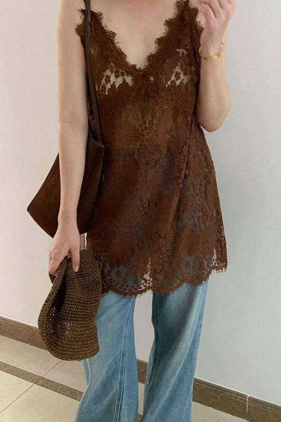 Sleeveless Lace Casual Dress