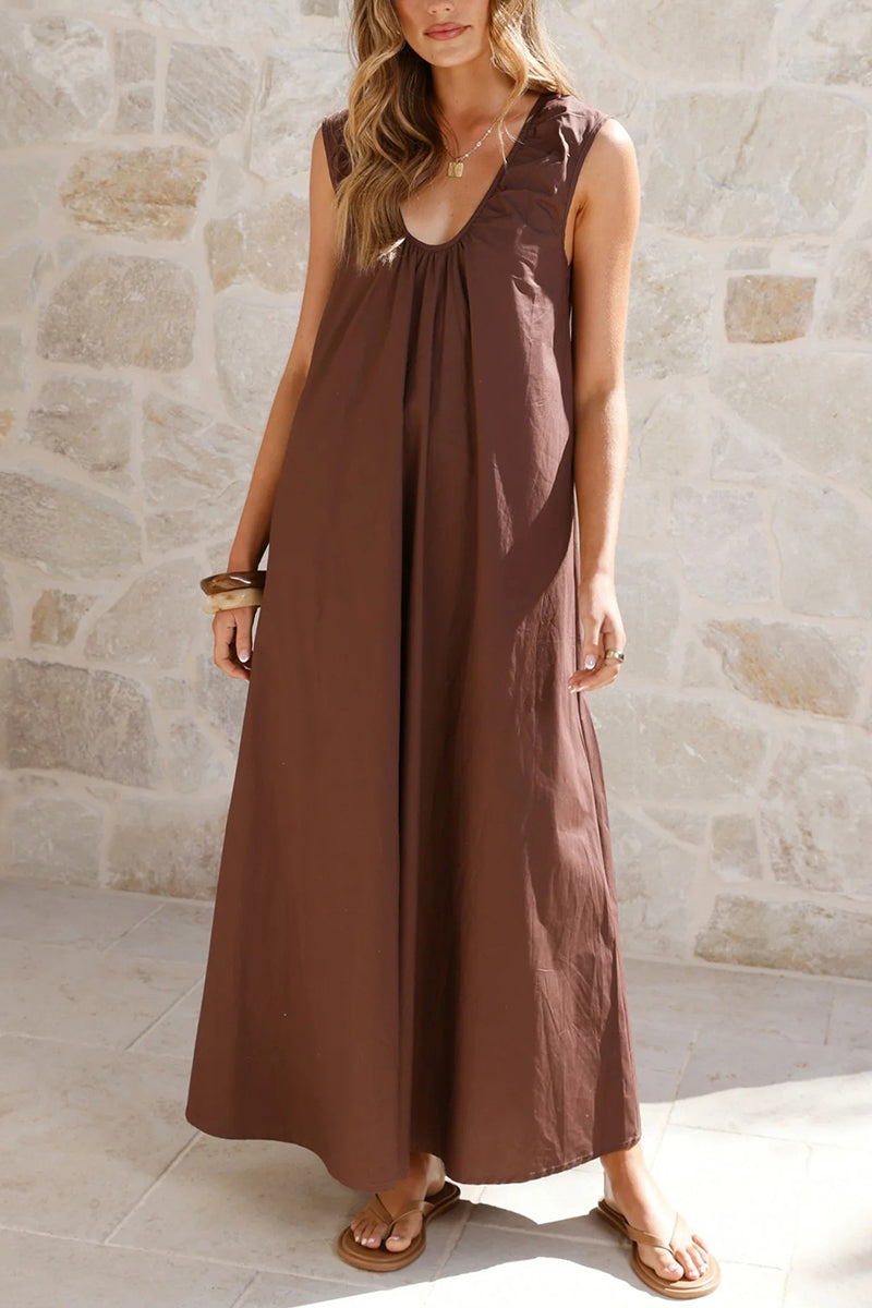 Sleeveless Maxi Casual Dress