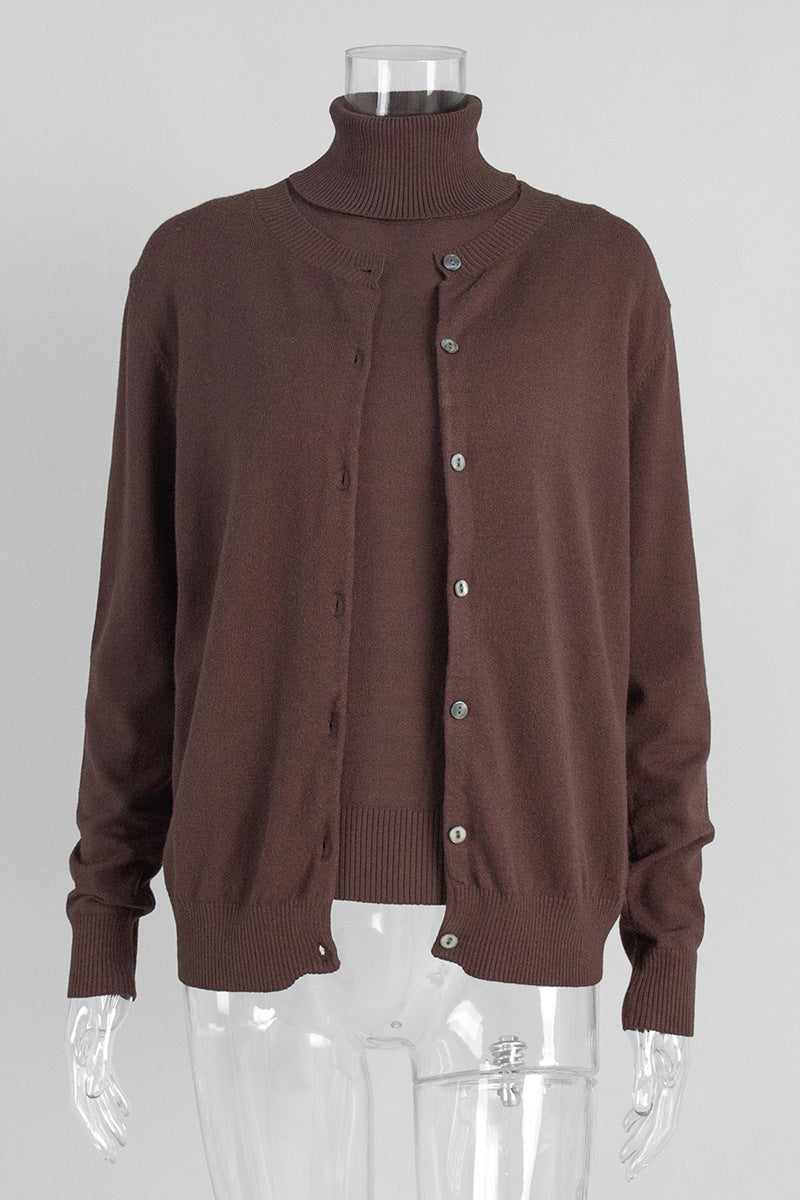 Classic Ribbed Button-Up Cardigan