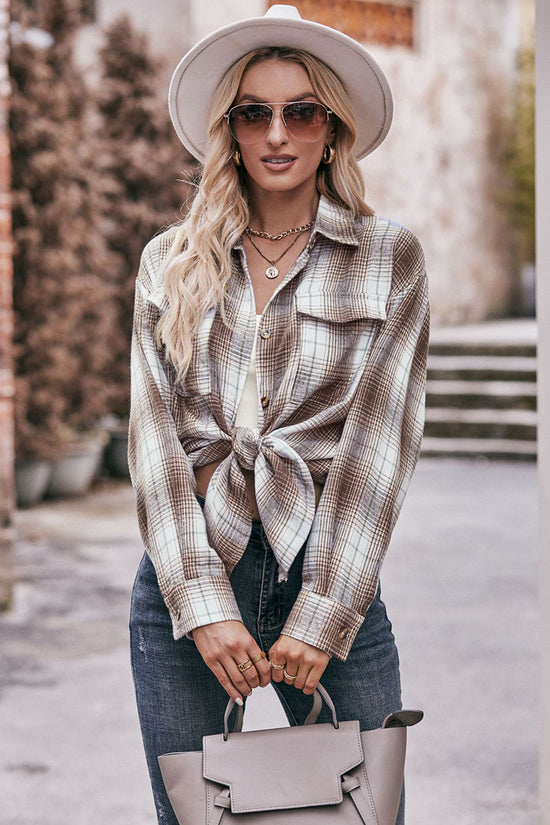 Plaid Button-Up Shirt