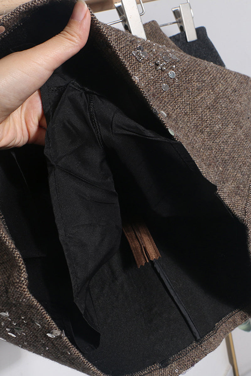 Sparkling Sequin Embellished Mini Skirt