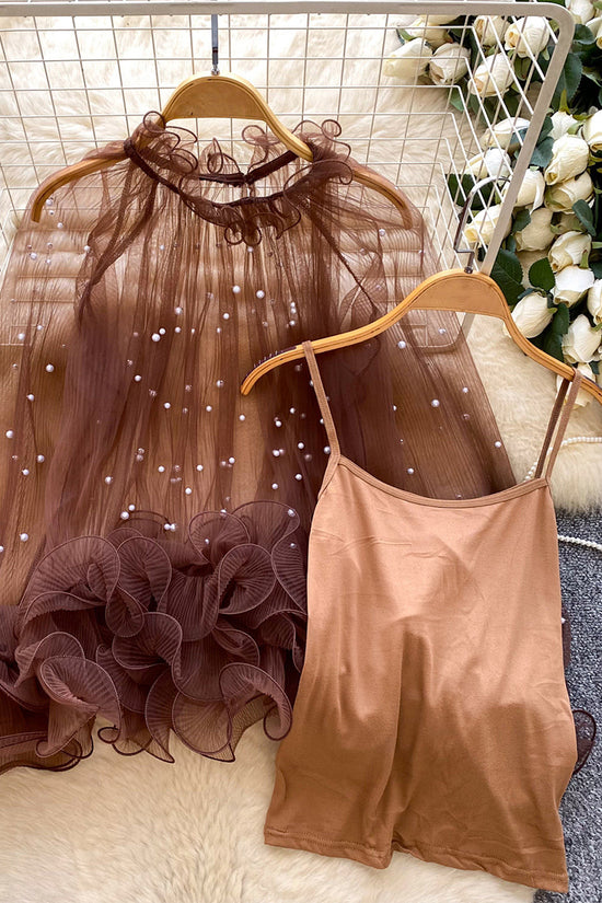 Elegant Ruffled Sheer Blouse