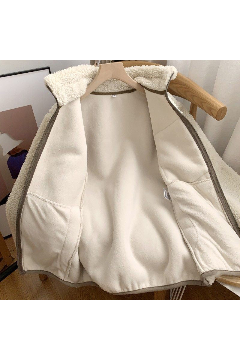 Cozy Fleece Zip-Up Coat