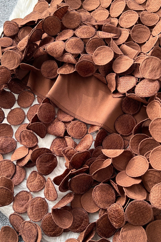 Elegant Circle Pattern Midi Skirt