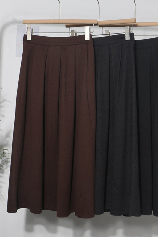 Pleated Elegant Midi Skirt