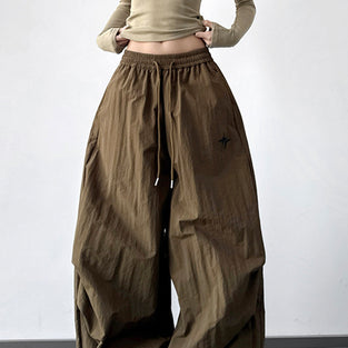 Wide-Leg High Waist Casual Pants