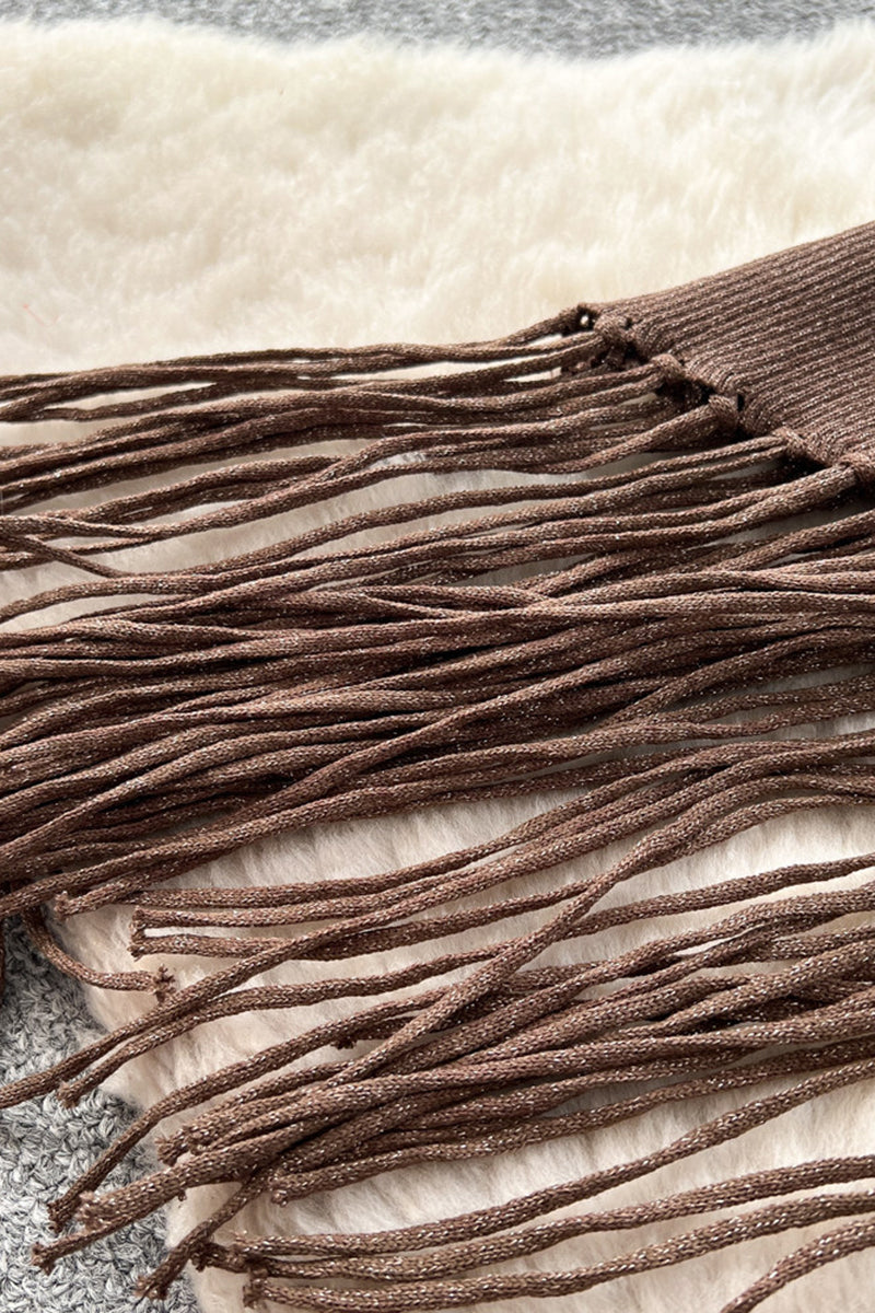 Sleeveless Fringe Bodycon Casual Dress