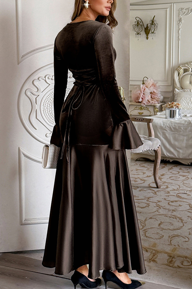 Elegant Bell Sleeve Maxi Dress