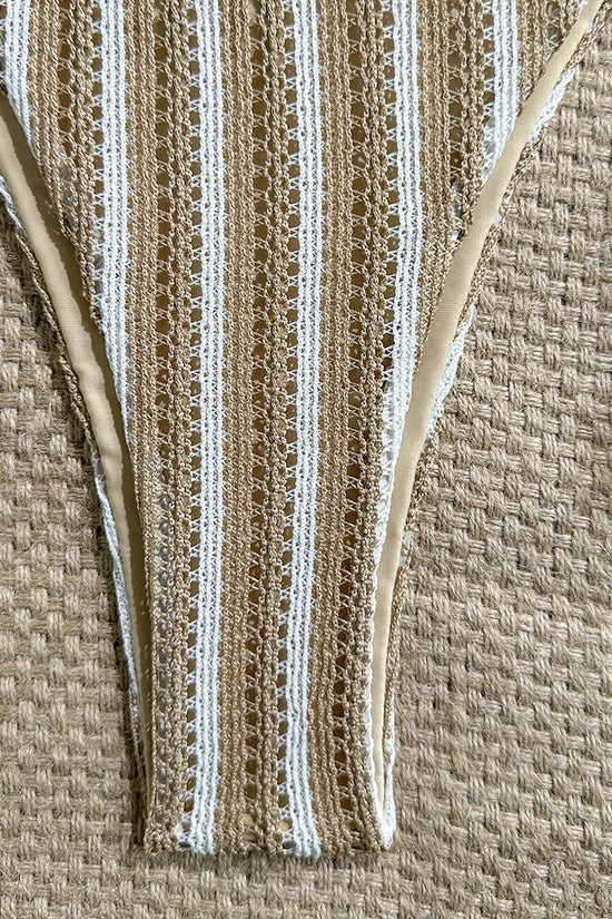 Striped Bikini Set with Tie Details