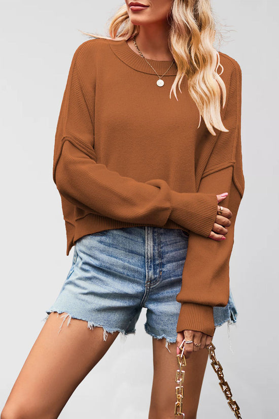 Oversized Knit Pullover Sweater