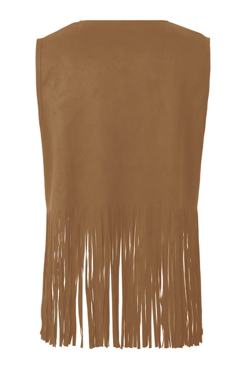 Studded Fringe Sleeveless Vest