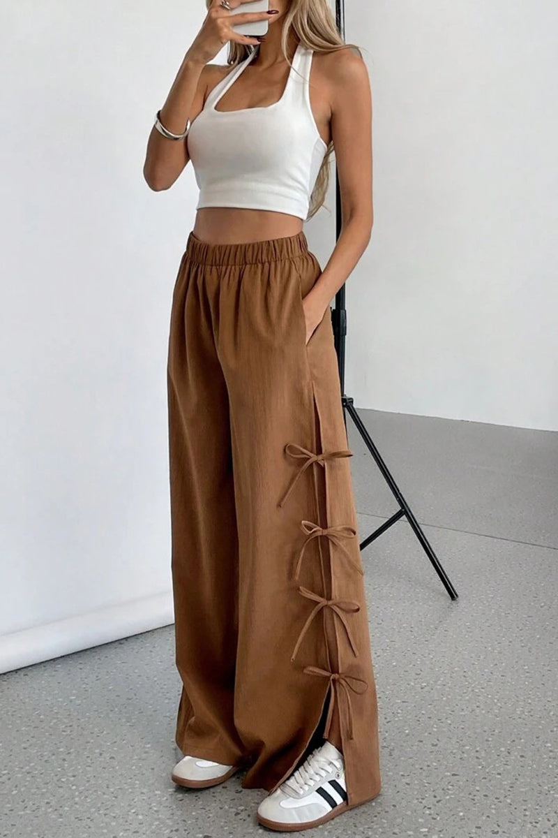 Stylish High-Waisted Casual Pants