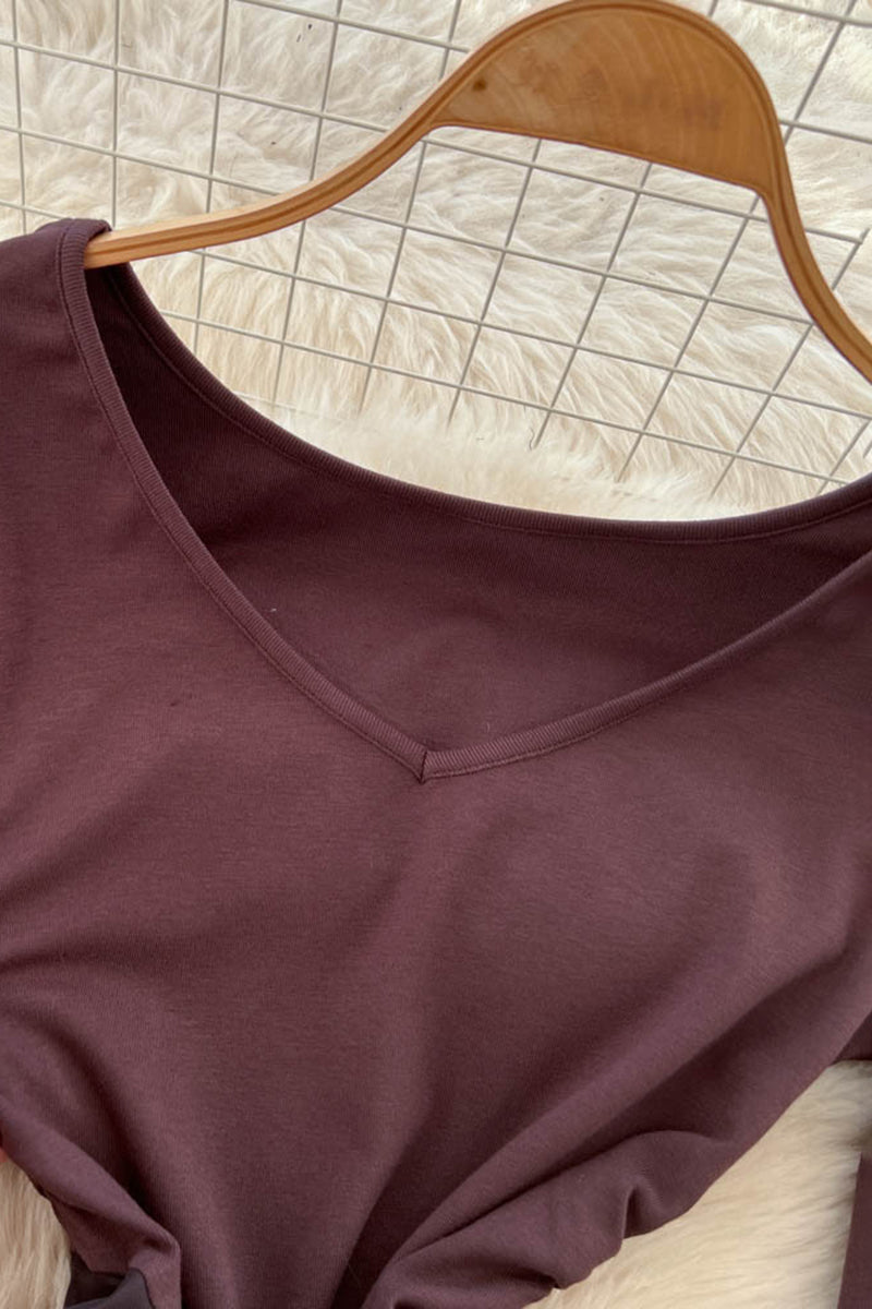 Elegant Long Sleeve Asymmetric Casual Dress