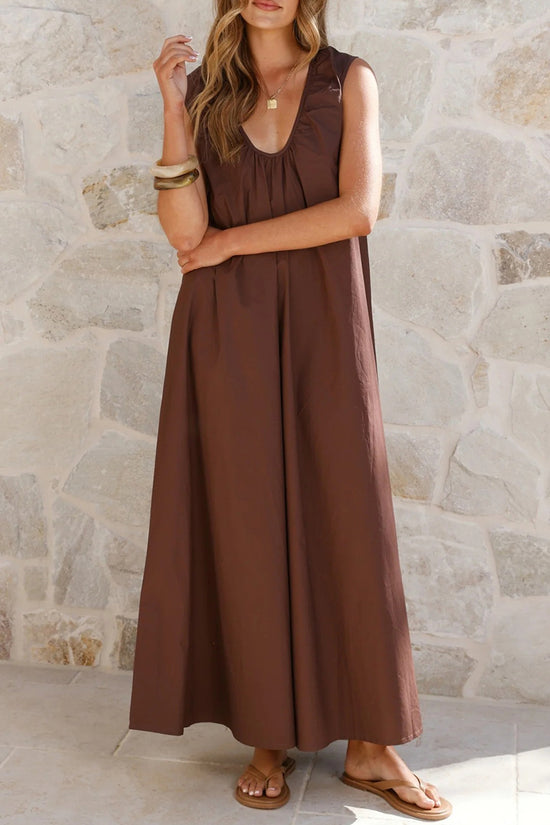 Sleeveless Maxi Casual Dress