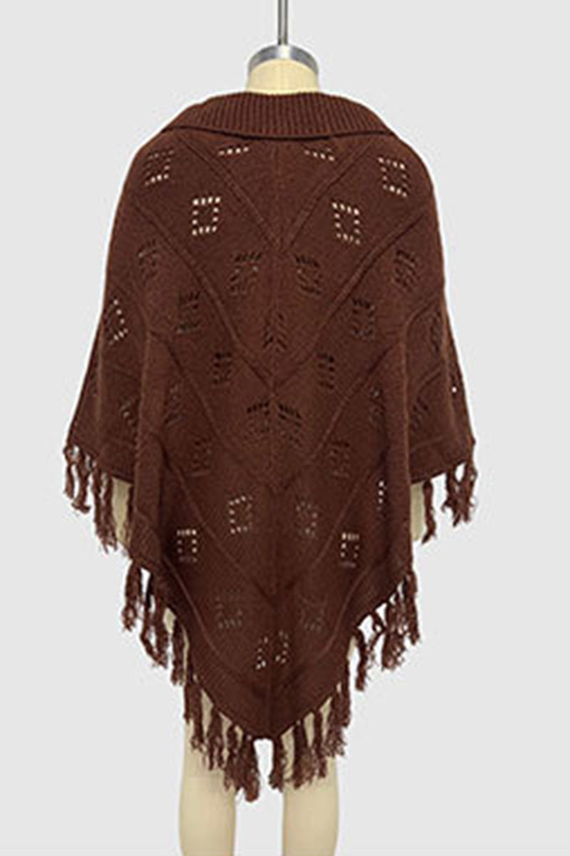 Fringe Knit Poncho