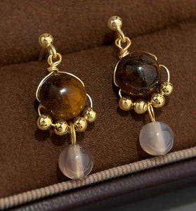 Vintage Beaded Drop Earrings