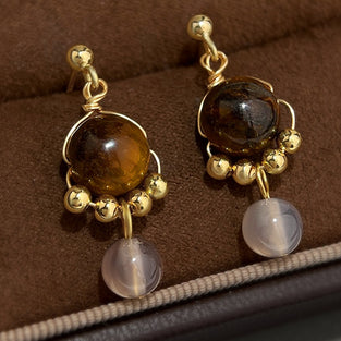 Vintage Beaded Drop Earrings