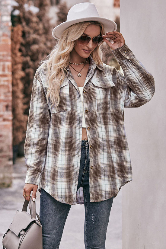 Plaid Button-Up Shirt
