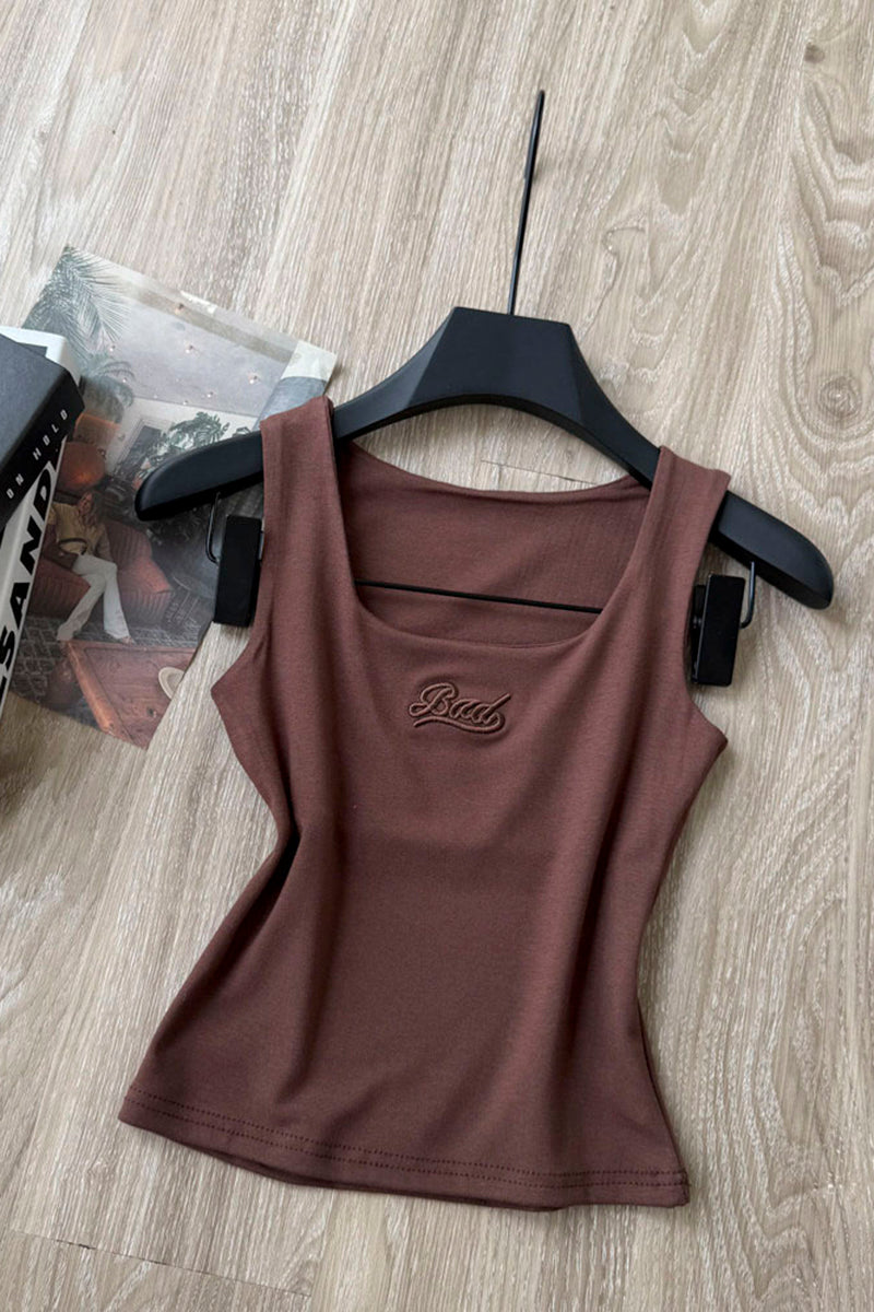 Tank Top with Square Neckline