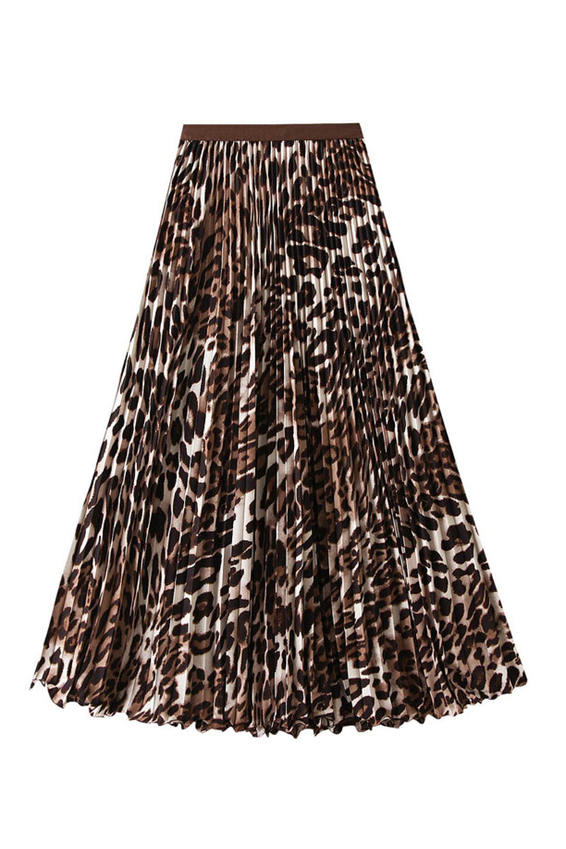Chic Leopard Print Midi Skirt