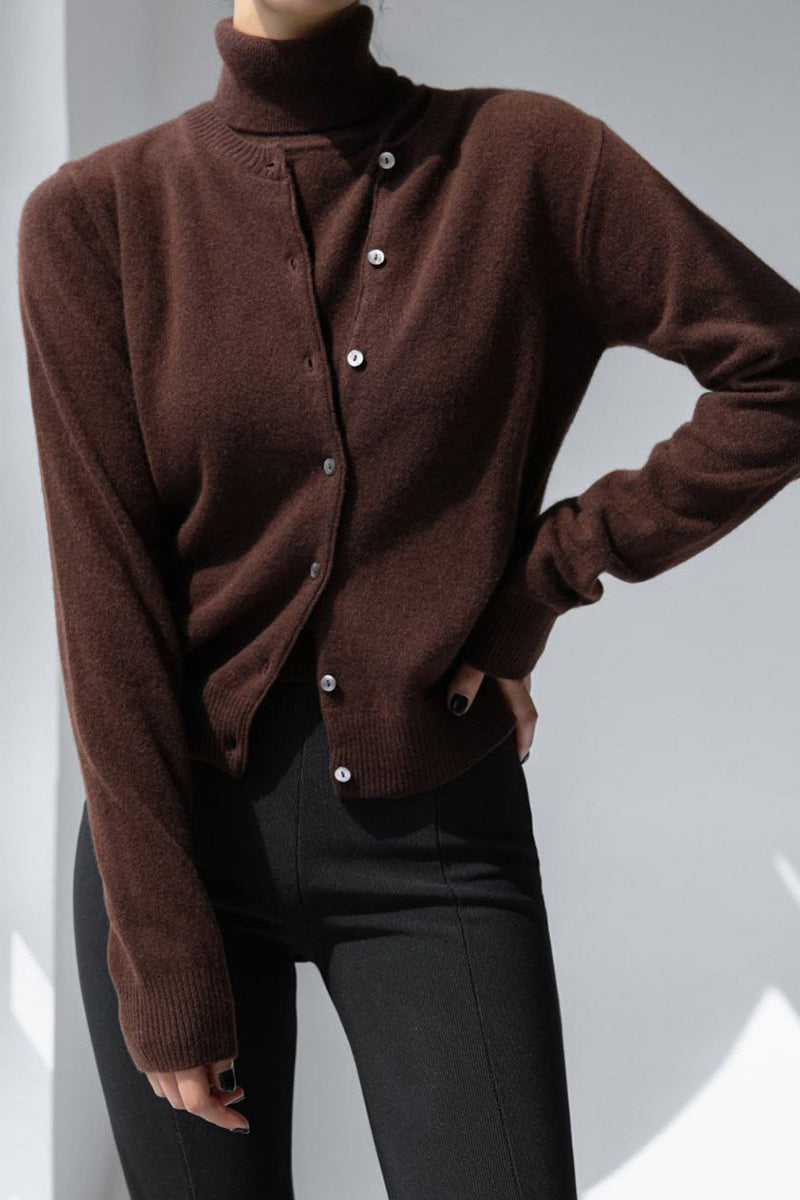Classic Ribbed Button-Up Cardigan